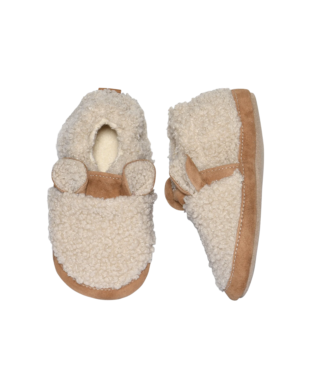 Fuzzy teddy slippers